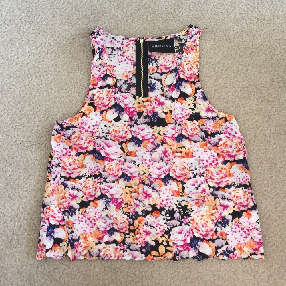 MINKPINK floral tank top xs